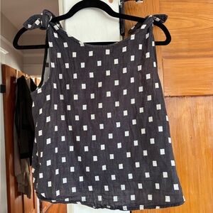 Harlyn Polka Dot Tie Sleeve Top